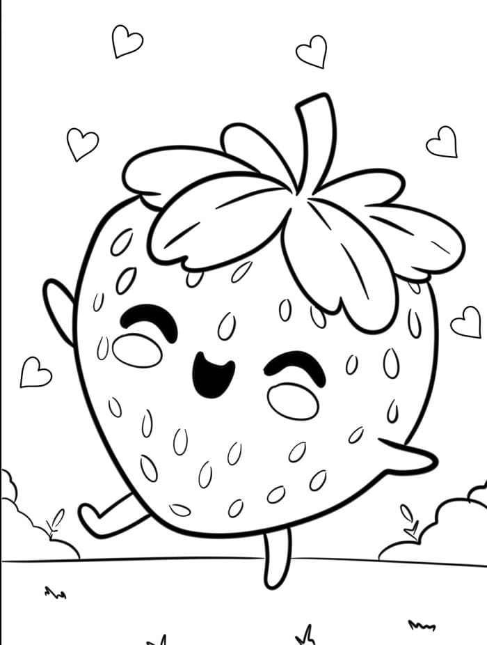 Zdarma Jahoda k Tisku pro Děti omalovánka