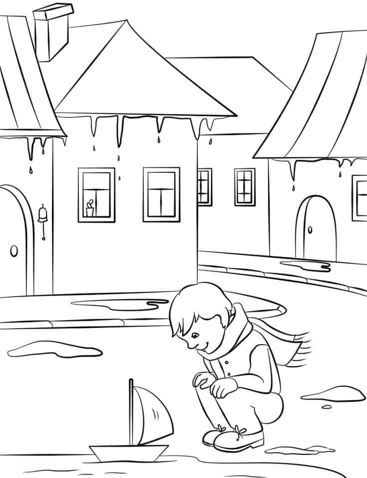 Zdarma Jaro pro Malé Děti omalovánka