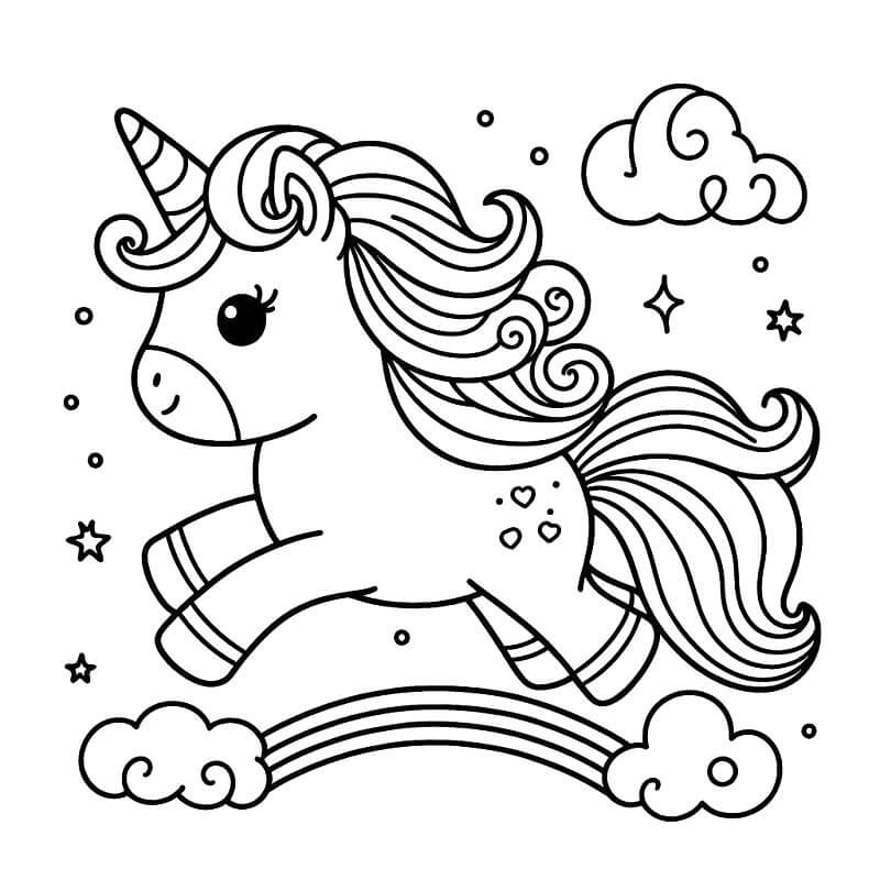 Zdarma Jednorožec pro Malé Děti omalovánka