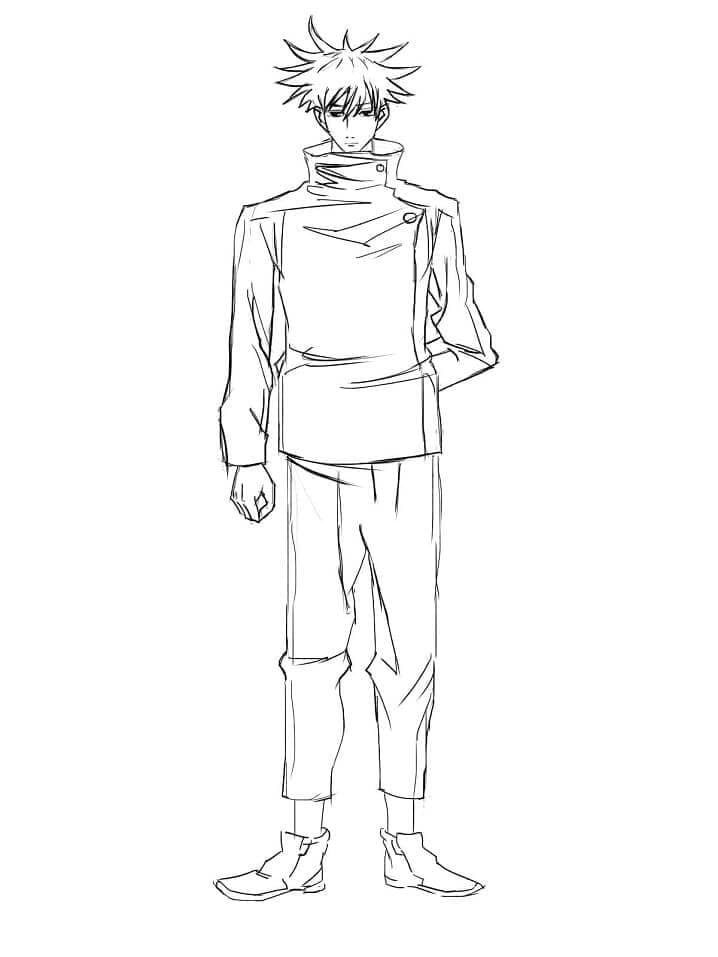 Zdarma Jujutsu Kaisen Obrázek omalovánka