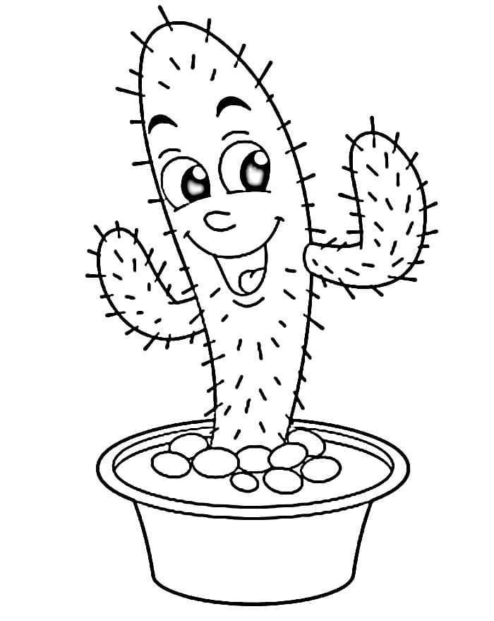 Kaktus omalovánky
