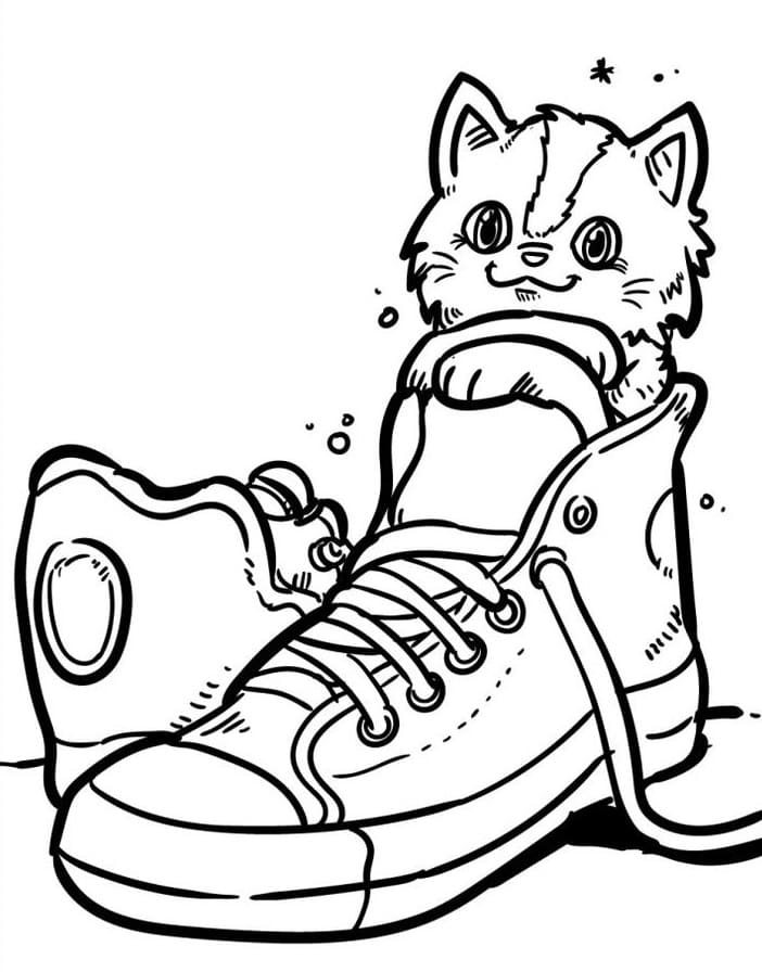 Zdarma Kočka k Tisku pro Děti omalovánka