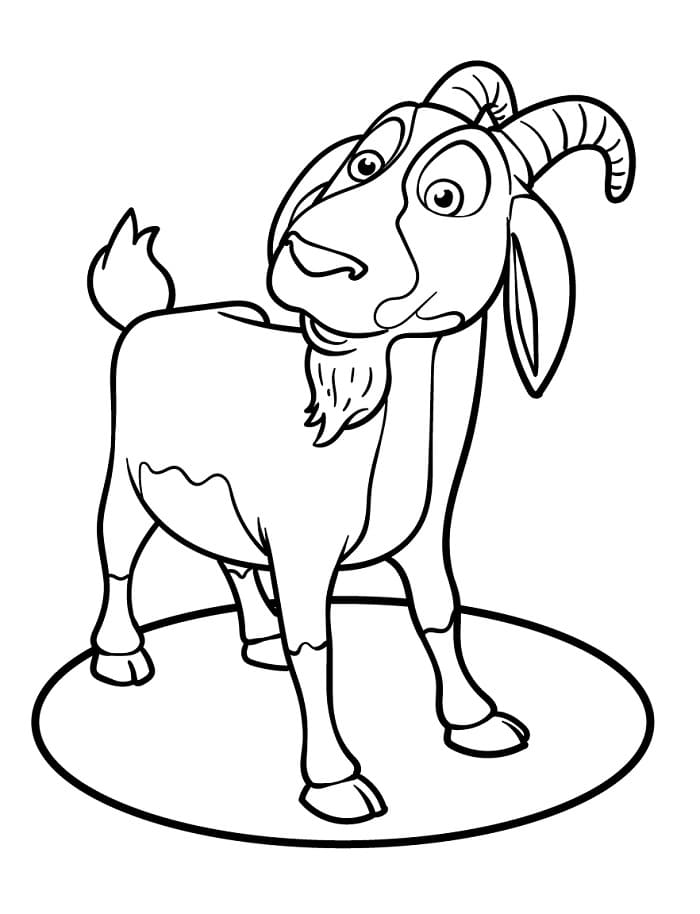 Zdarma Koza Vymalovatelné omalovánka