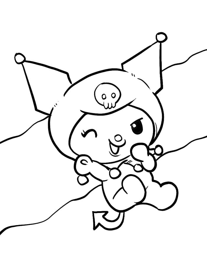 Zdarma Kuromi k Tisku pro Děti omalovánka