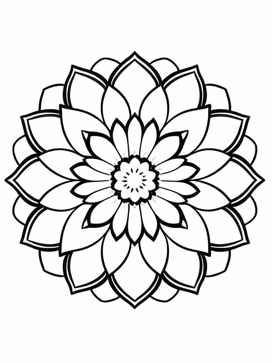 Zdarma Květina pro Malé Děti omalovánka