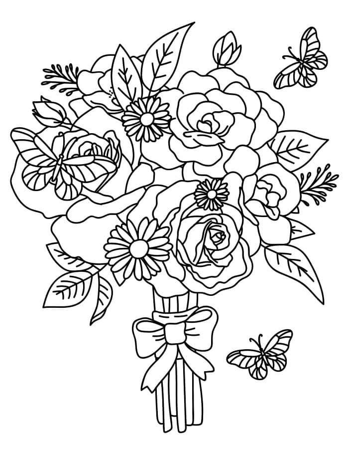 Kytice Květin omalovánky