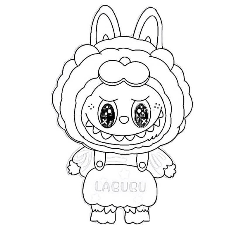 Zdarma Labubu Obrázek omalovánka