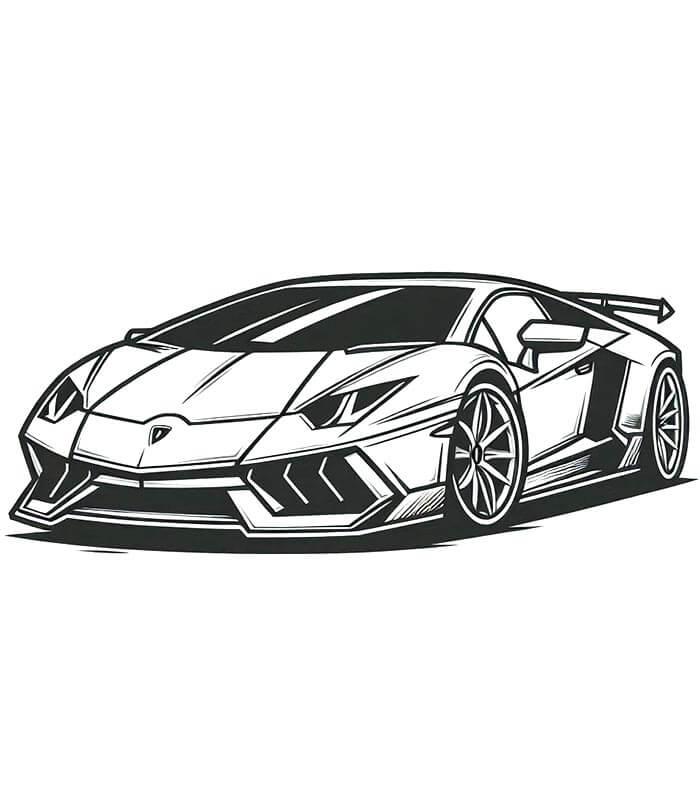 Zdarma Lamborghini Vymalovatelné omalovánka
