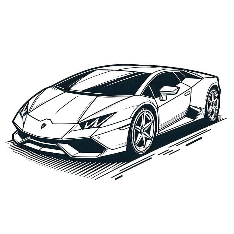 Zdarma Lamborghini pro Malé Děti omalovánka