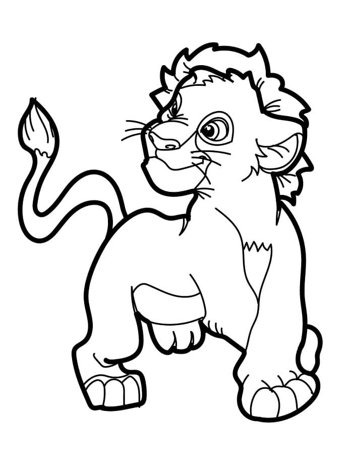 Zdarma Lev Obrázek omalovánka