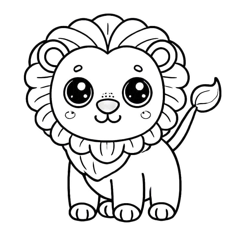 Zdarma Lev omalovánka