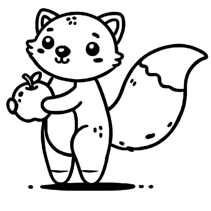 Zdarma Liška Vymalovatelné omalovánka