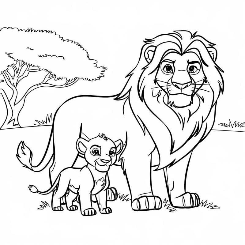 Zdarma Lví Král pro Malé Děti omalovánka
