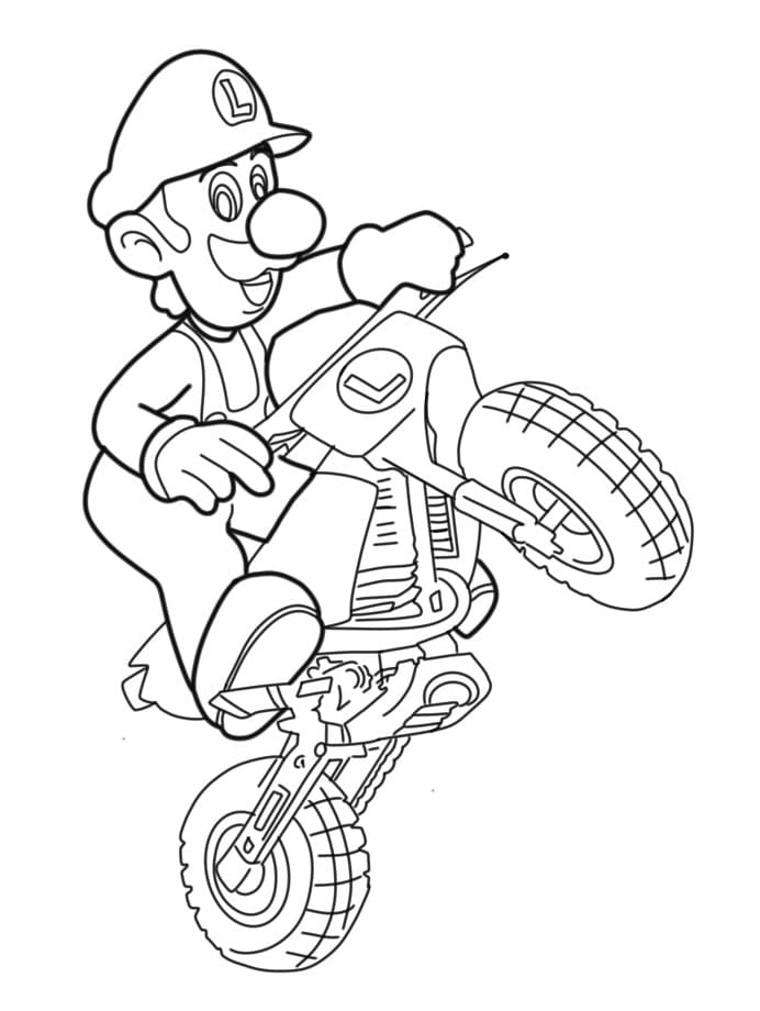 Zdarma Mario Kart pro Malé Děti omalovánka