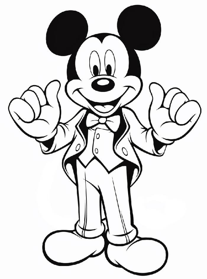 Zdarma Mickey Mouse omalovánka