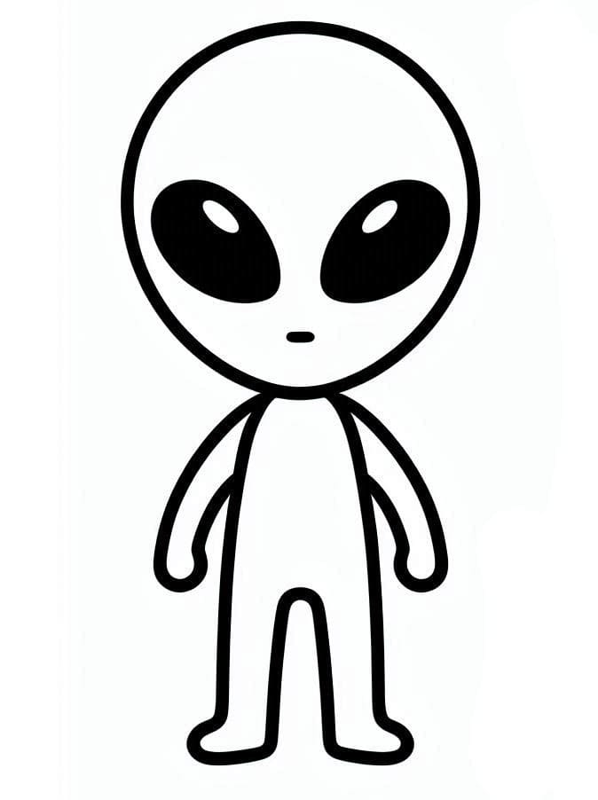 Zdarma Mimozemšťan Vymalovatelné omalovánka