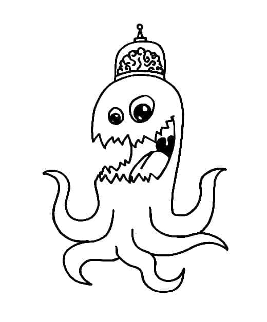 Zdarma Mimozemšťan k Tisku pro Děti omalovánka