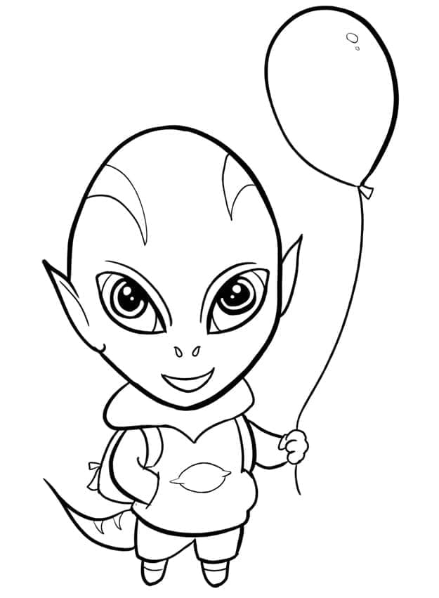 Zdarma Mimozemšťan omalovánka