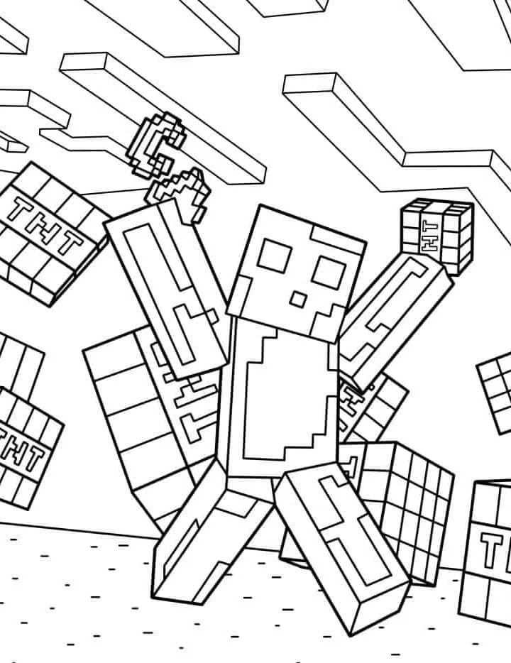 Minecraft omalovánky