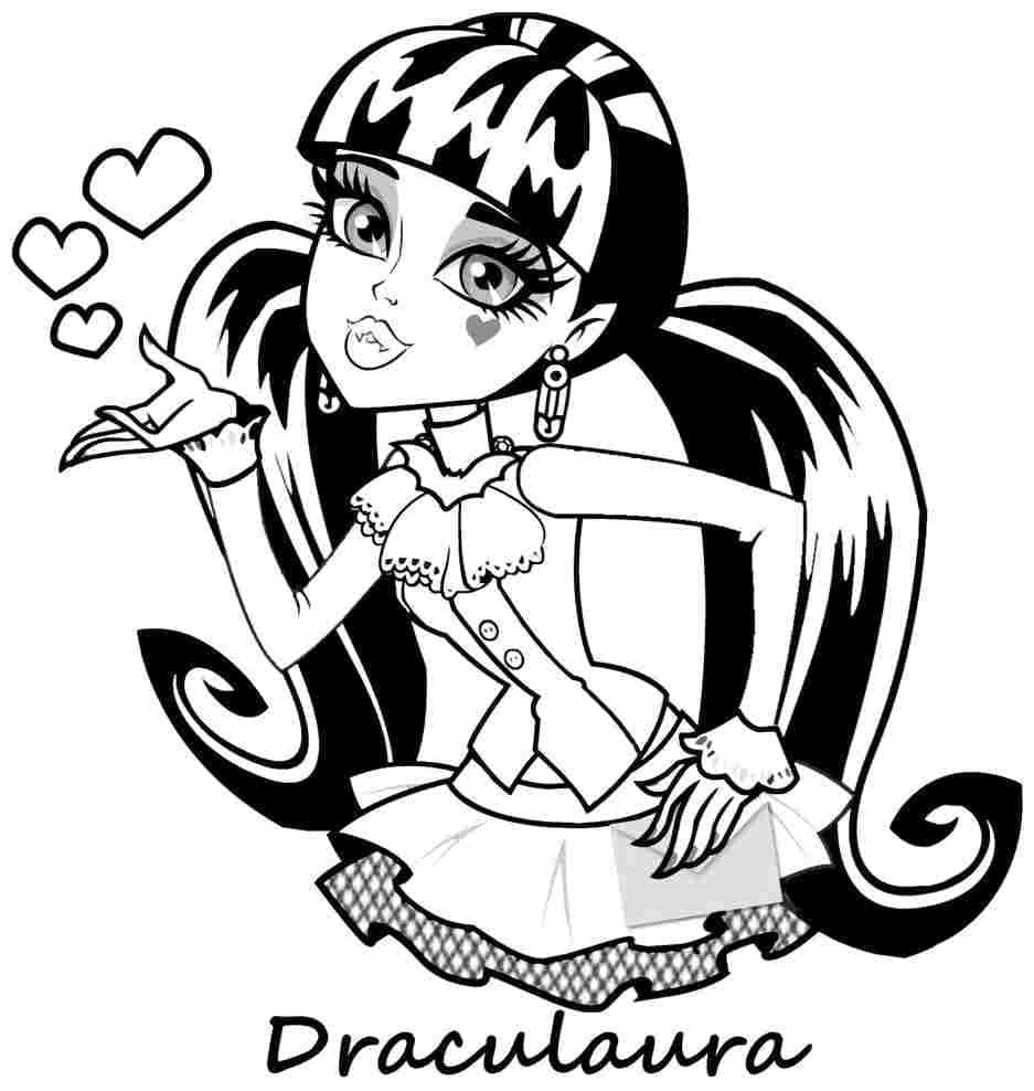 Zdarma Monster High pro Malé Děti omalovánka
