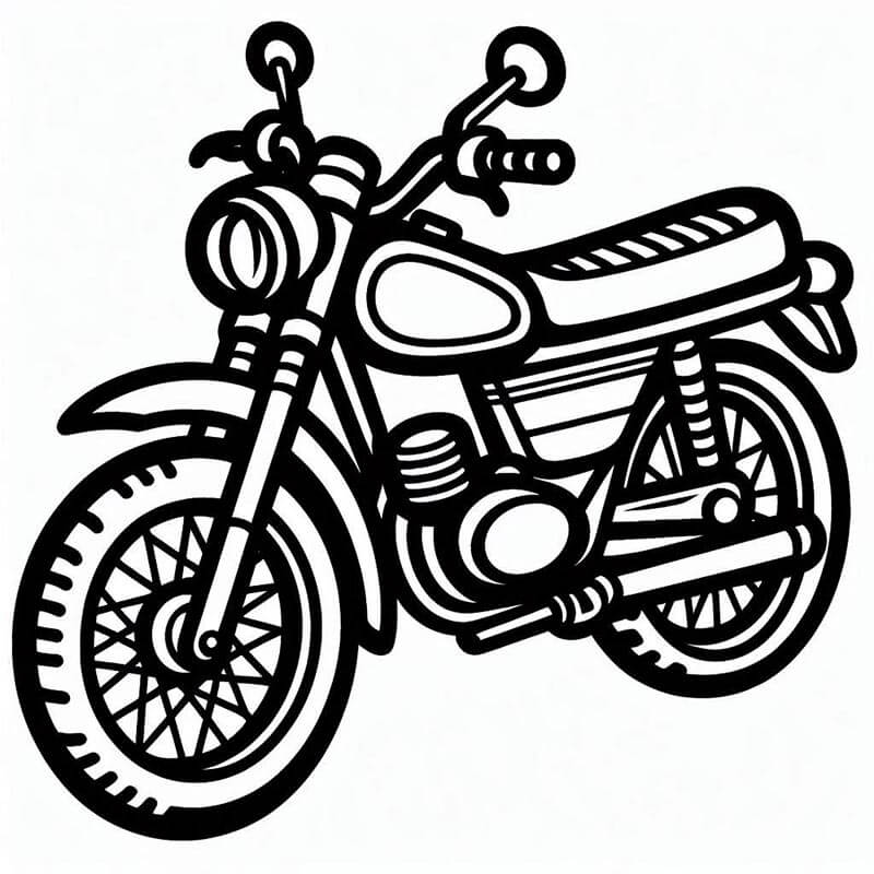 Zdarma Motocykl Vymalovatelné omalovánka