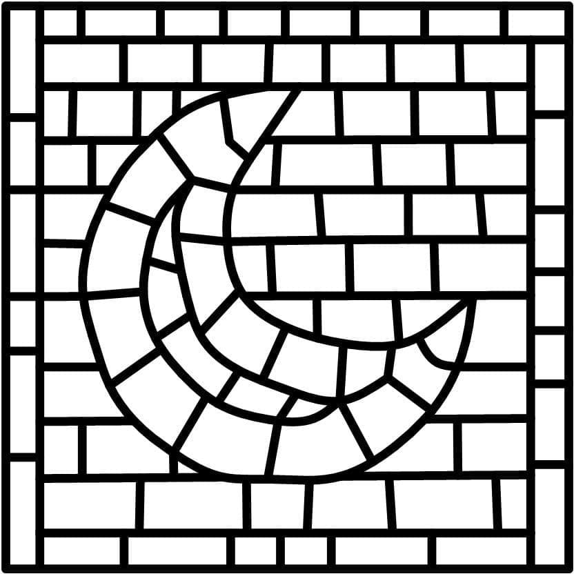 Zdarma Mozaika omalovánka