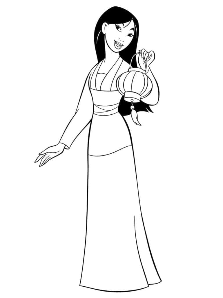 Zdarma Mulan Vymalovatelné omalovánka