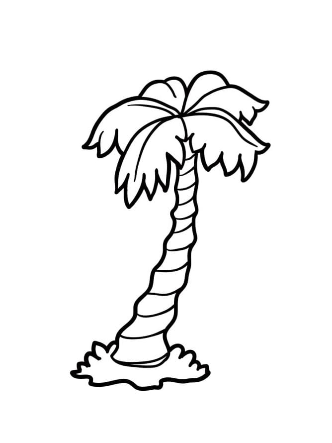 Zdarma Palma k Tisku pro Děti omalovánka