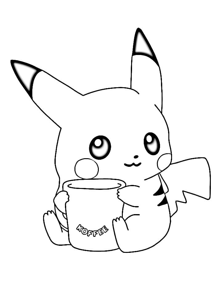 Zdarma Pikachu Obrázek omalovánka