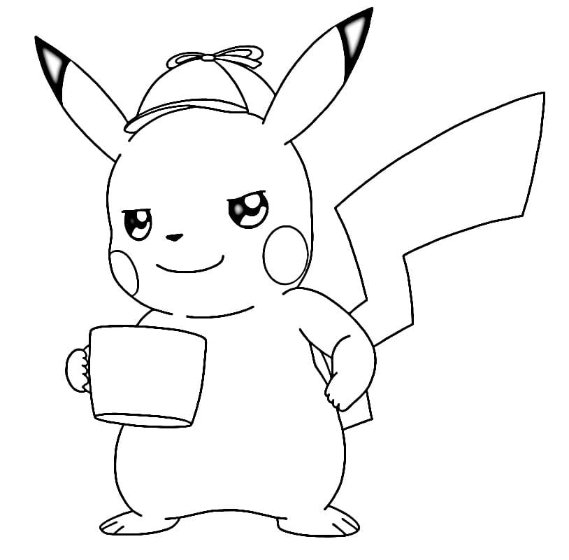 Zdarma Pikachu Vymalovatelné omalovánka