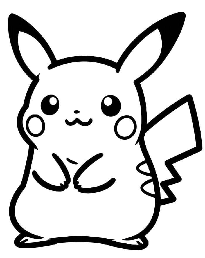 Zdarma Pikachu k Tisku pro Děti omalovánka