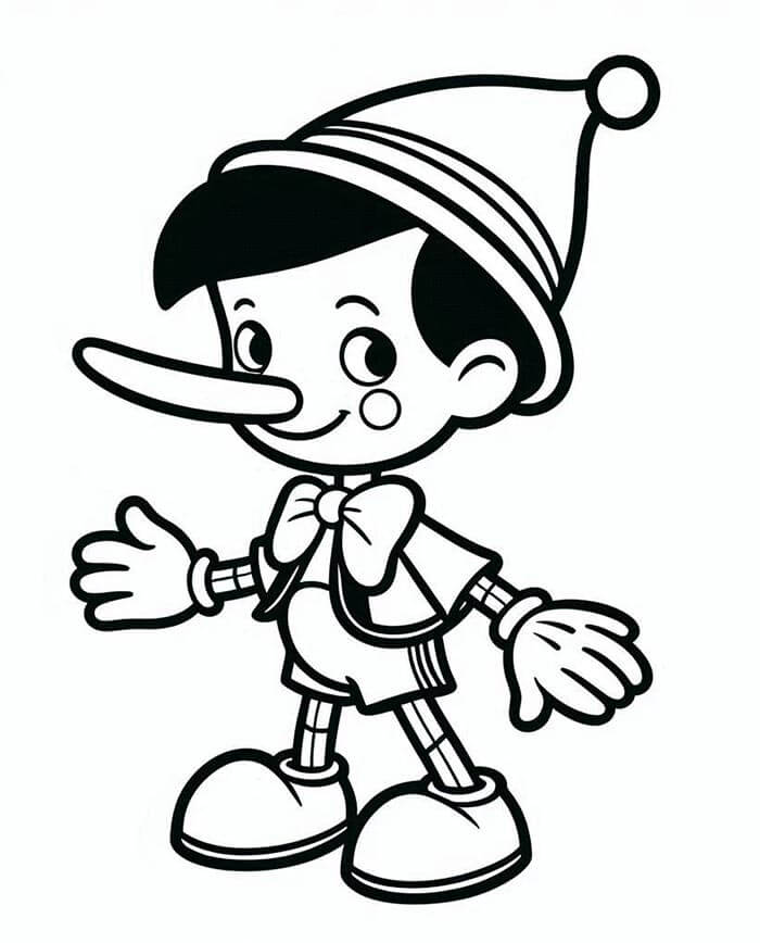 Zdarma Pinocchio Obrázek omalovánka