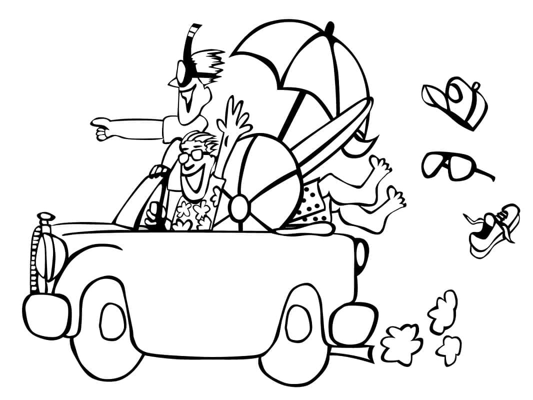 Zdarma Pláž omalovánka