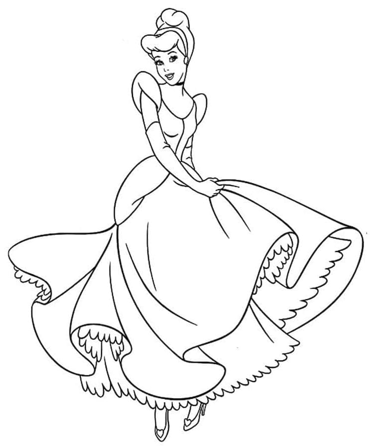 Zdarma Popelka k Tisku pro Děti omalovánka