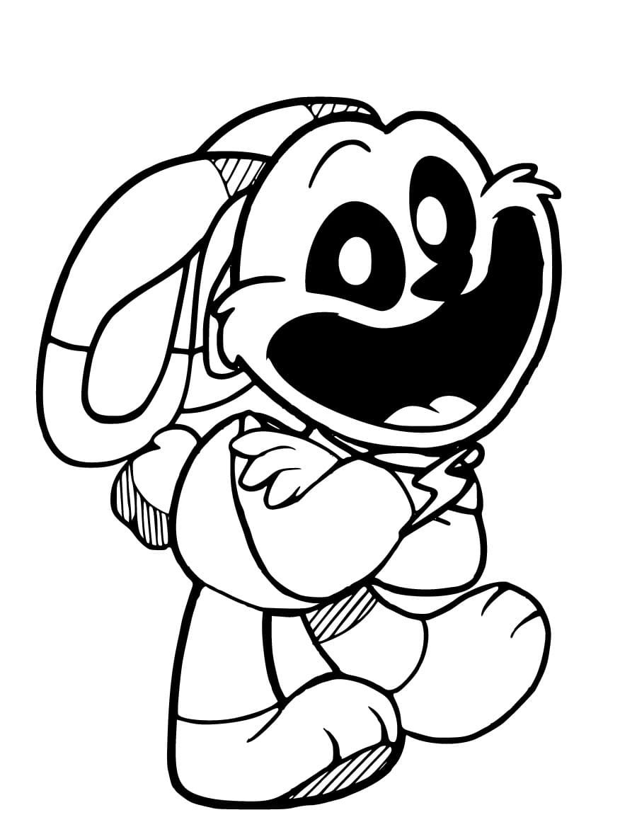 Zdarma Poppy Playtime Vymalovatelné omalovánka