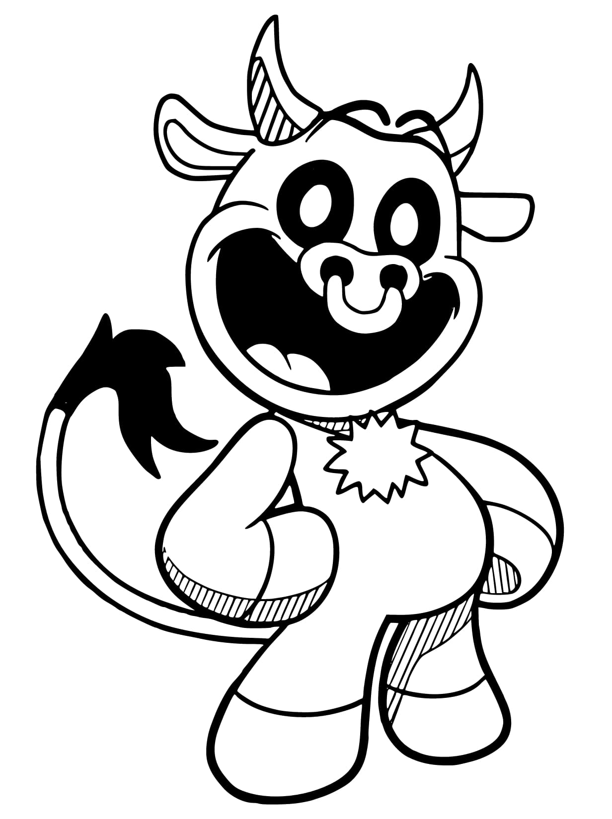 Zdarma Poppy Playtime k Tisku pro Děti omalovánka