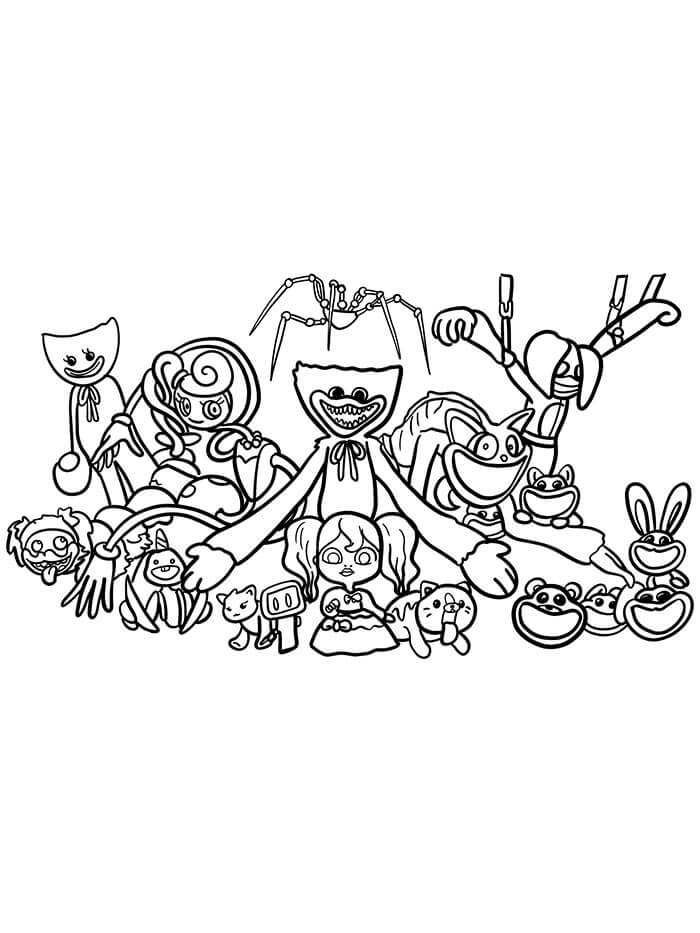 Zdarma Poppy Playtime omalovánka