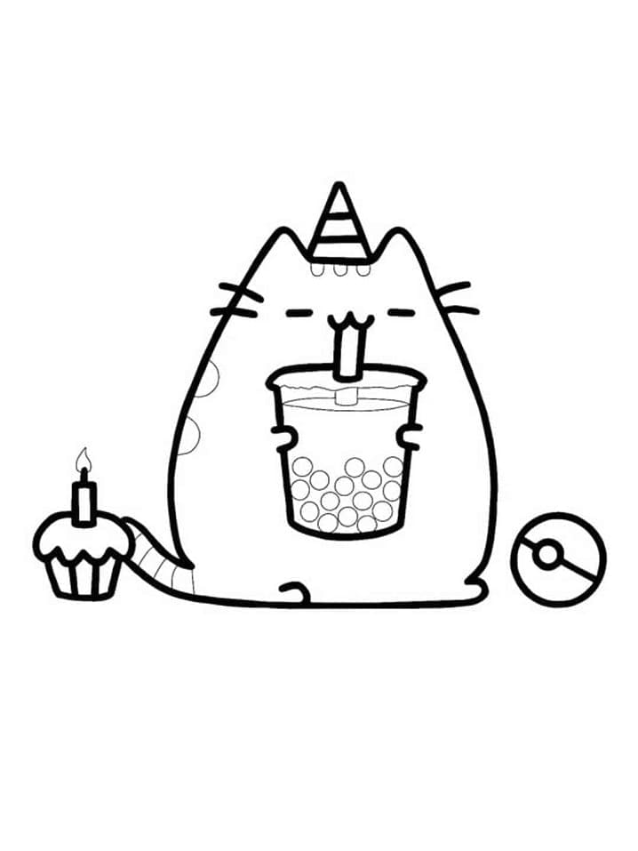 Zdarma Pusheen pro Malé Děti omalovánka