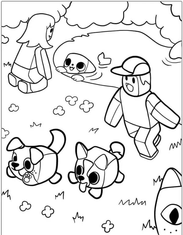 Zdarma Roblox pro Malé Děti omalovánka