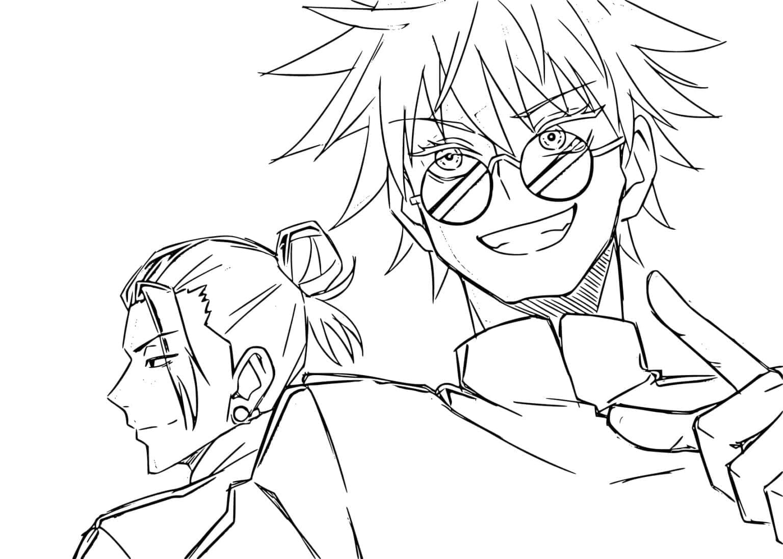 Zdarma Satoru Gojo omalovánka