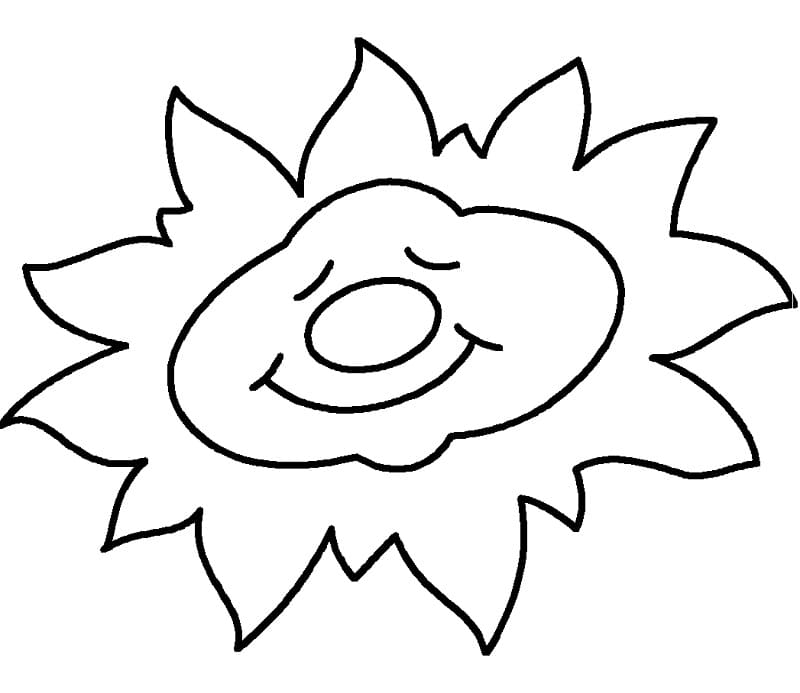 Zdarma Slunce pro Malé Děti omalovánka