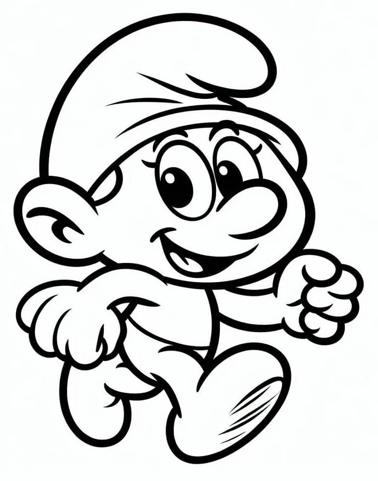 Zdarma Šmoulové Obrázek omalovánka