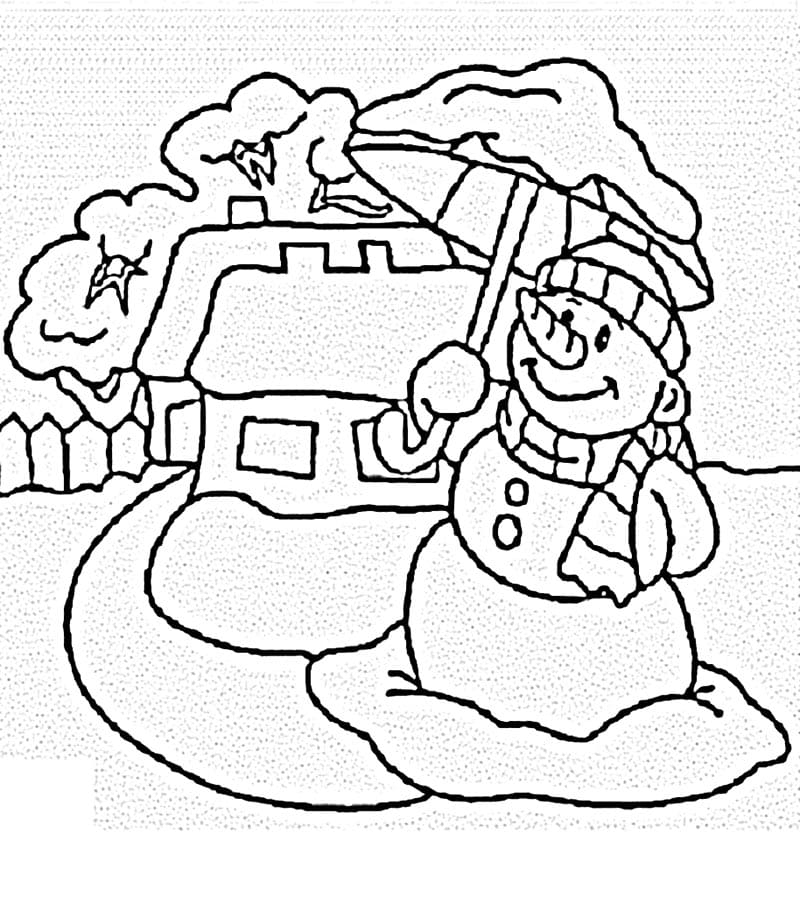 Zdarma Sněhulák pro Malé Děti omalovánka