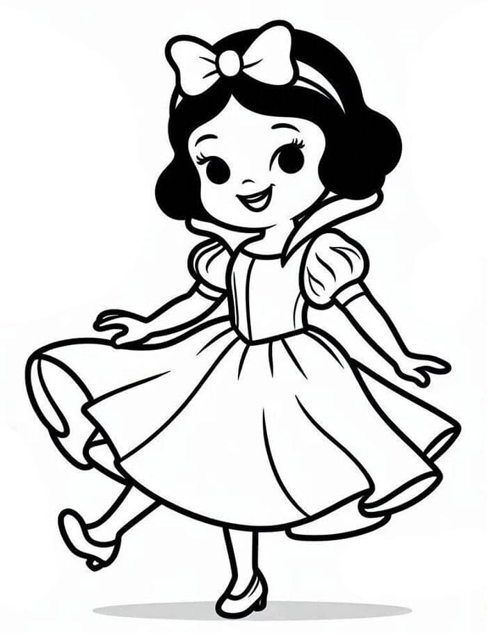 Zdarma Sněhurka Obrázek omalovánka