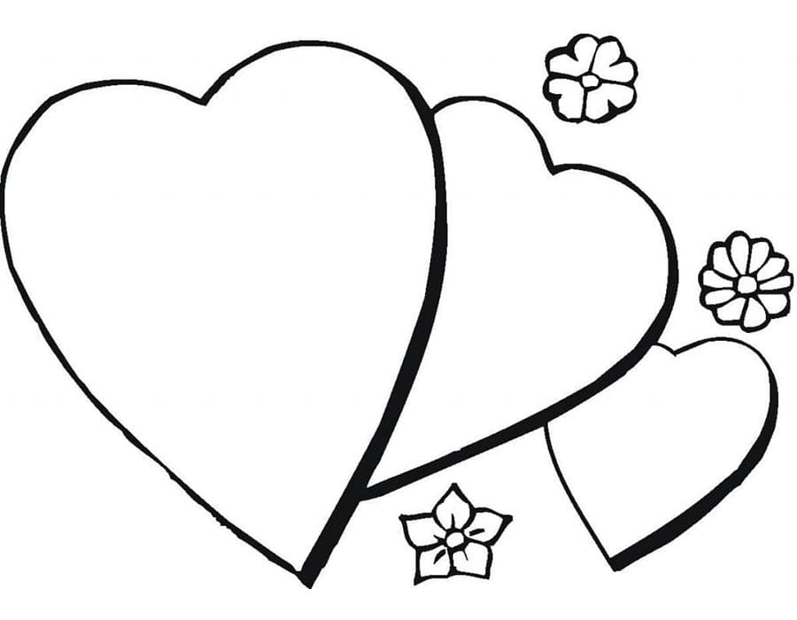 Zdarma Srdce k Tisku pro Děti omalovánka
