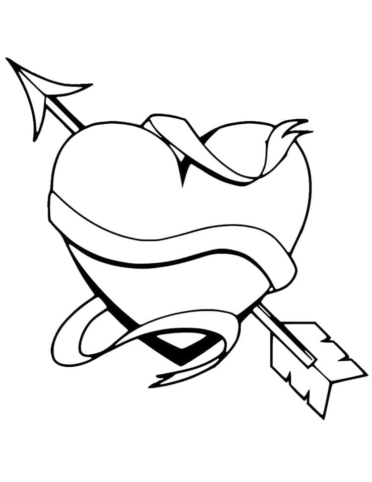 Zdarma Srdce pro Malé Děti omalovánka