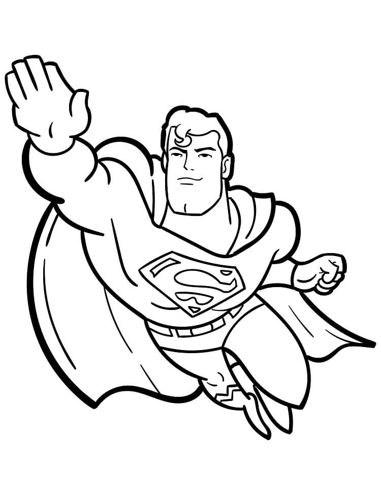 Zdarma Superman omalovánka