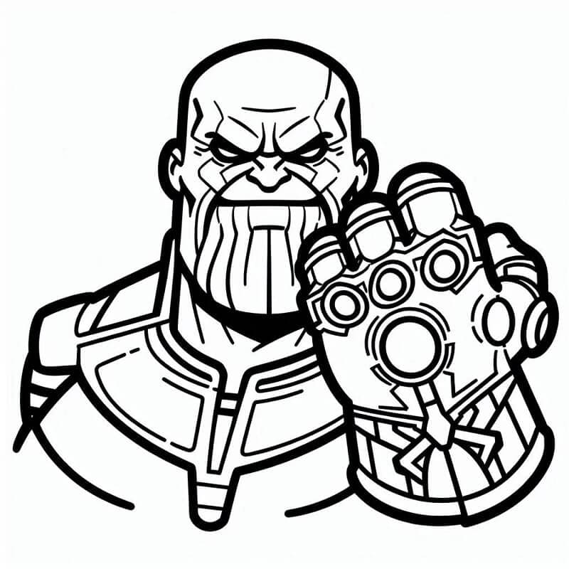 Zdarma Thanos Vymalovatelné omalovánka
