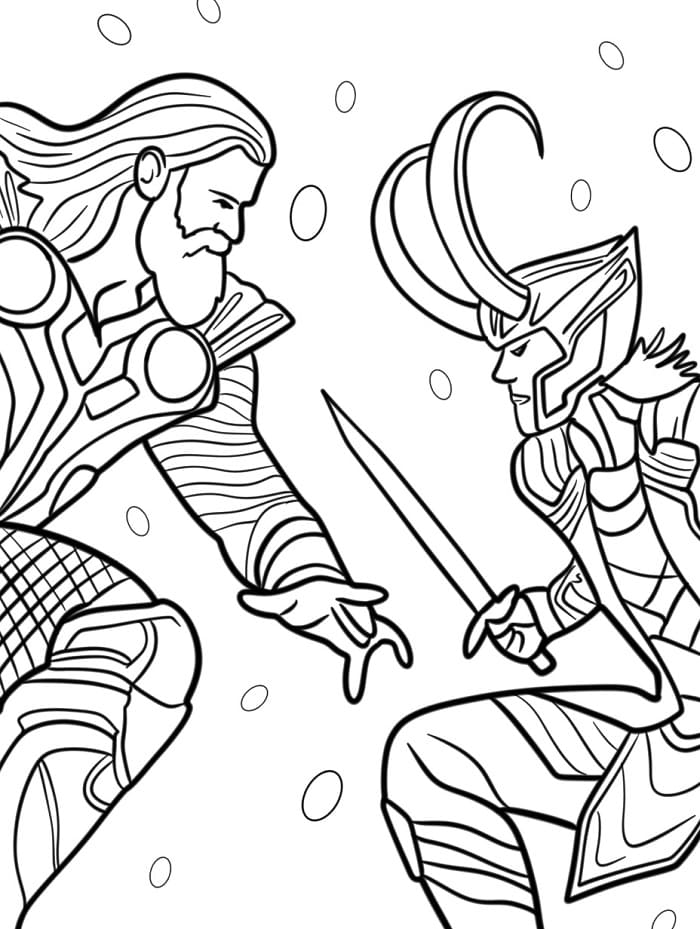 Zdarma Thor Vymalovatelné omalovánka