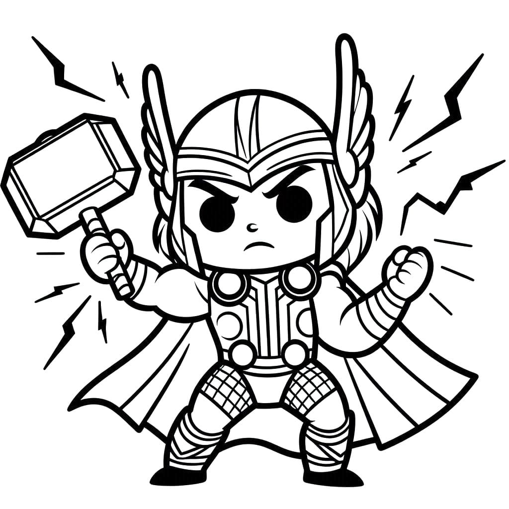 Zdarma Thor pro Malé Děti omalovánka